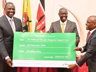 Ruto receives donations from KDF, private sector for drought relief efforts