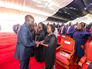 (PHOTOS)President Ruto attends funeral of Njoro MP’s husband David Chepkwony