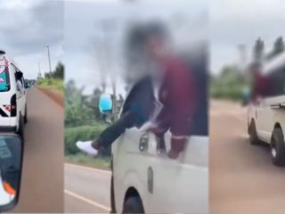 Reckless matatu drivers filmed performing risky stunts with students on board