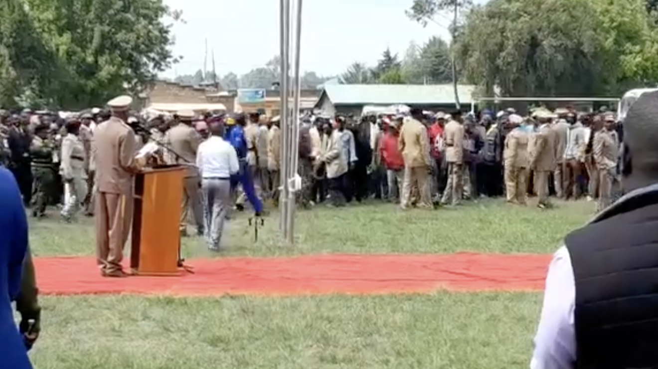 NTV Kenya Nyandarua residents walk out on official delivering Ruto’s