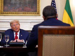 Trump praises ‘good English’ of Liberian president