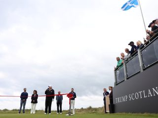 Trump opens new golf course at his Scotland property