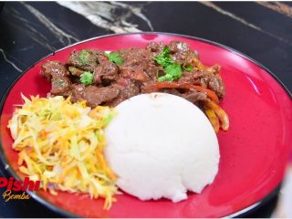Ugali, Liver and Cabbage | Pishi Bomba