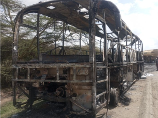 Mob torches bus after deadly boda boda crash