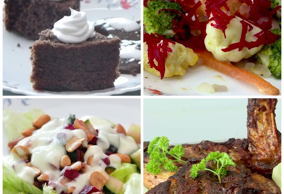 Beetroot Cucumber Salad, Wet Fry Turkey, Stir Fry Vegetables & Chocolate Gateau | Pishi Bomba
