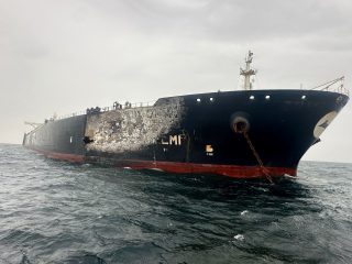 Iran sets giant oil tanker ablaze off Dubai after Trump warnings