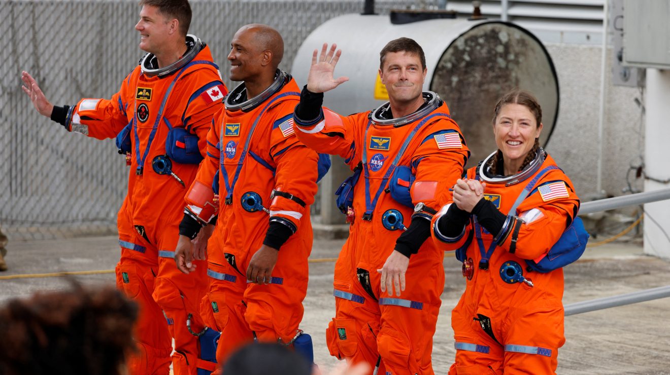 NASA launches four astronauts on world’s first crewed moon mission in half a century