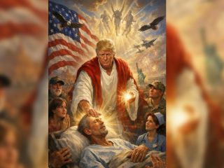 Trump’s AI image of himself as Jesus-like figure follows feud with Pope Leo